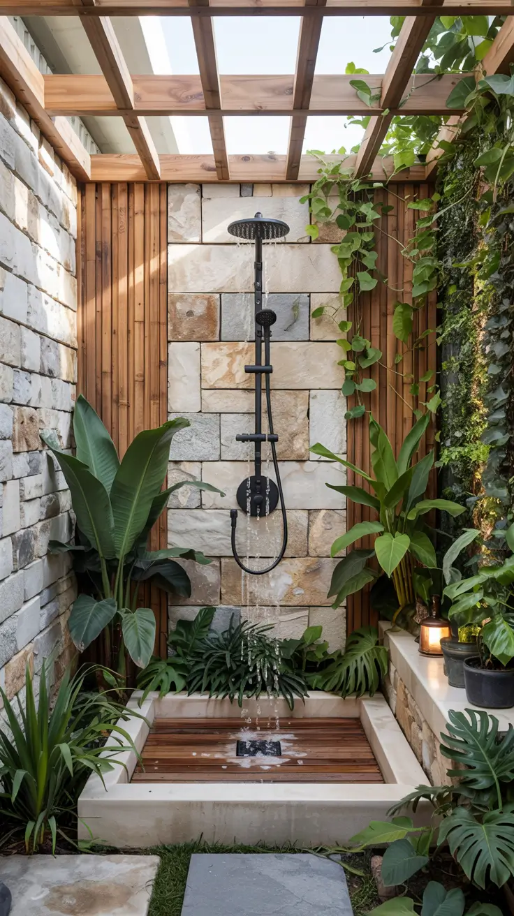 Outdoor Shower Ideas 2026: Private, Tropical & Modern Backyard Inspirations