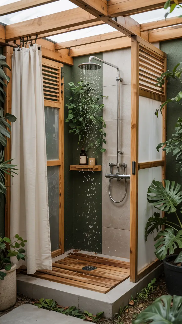 Outdoor Shower Ideas 2026: Private, Tropical & Modern Backyard Inspirations