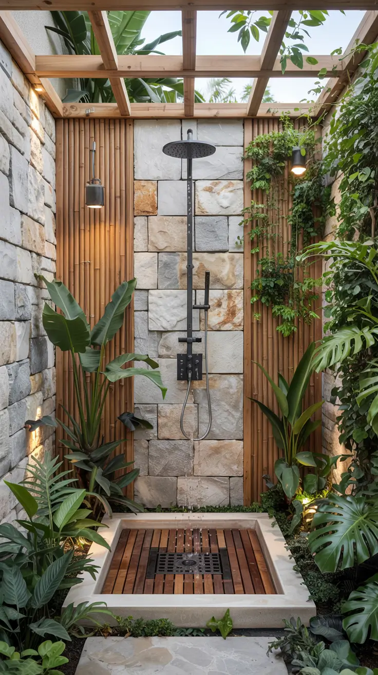 Outdoor Shower Ideas 2026: Private, Tropical & Modern Backyard Inspirations