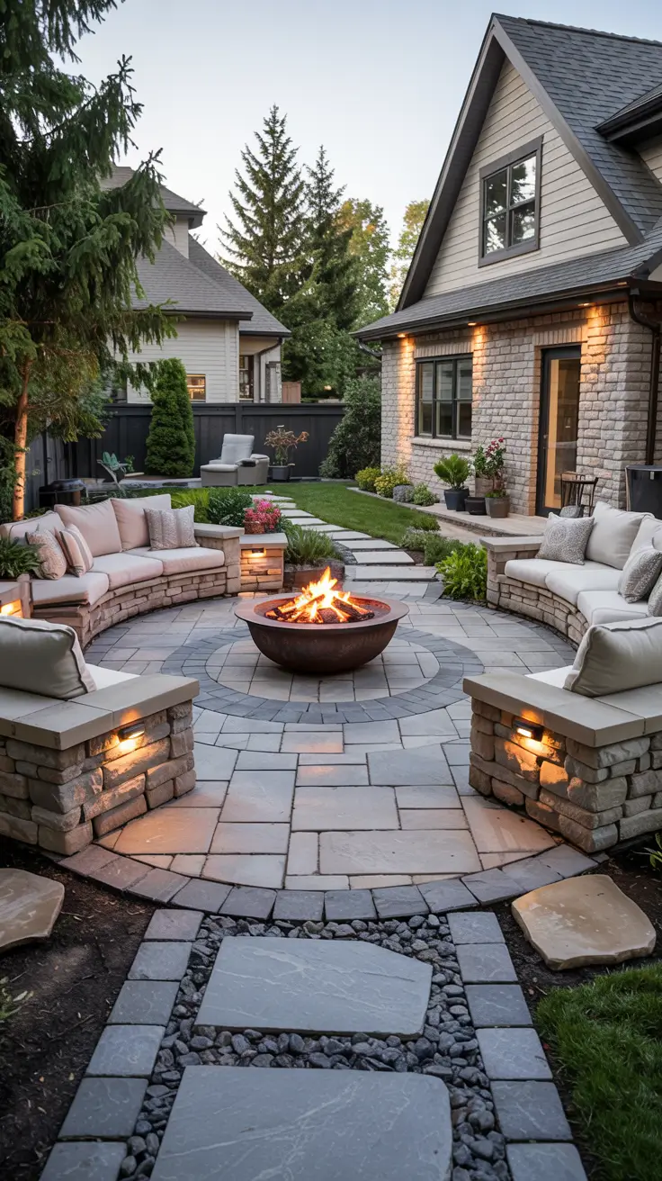 Patio with Fire Pit 2026: Modern Backyard Design Ideas with Pergola, Pool & Dining Area