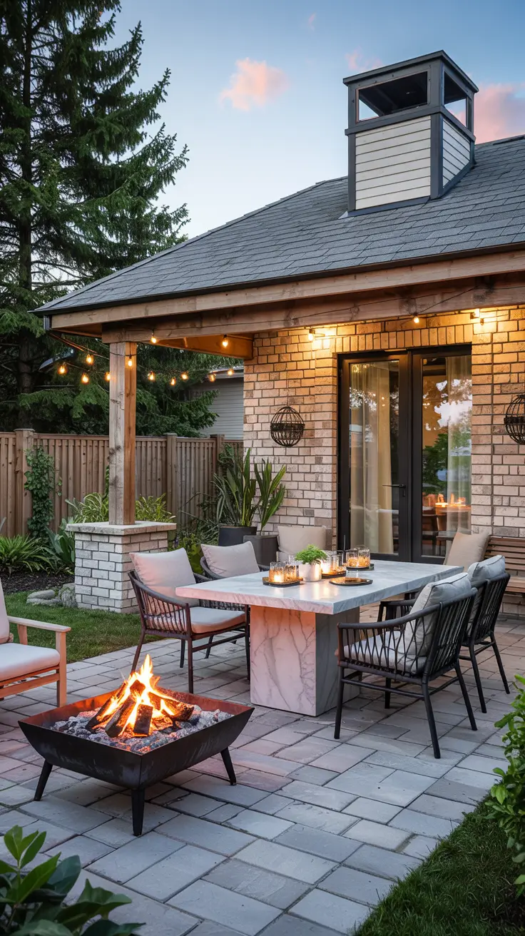 Patio with Fire Pit 2026: Modern Backyard Design Ideas with Pergola, Pool & Dining Area