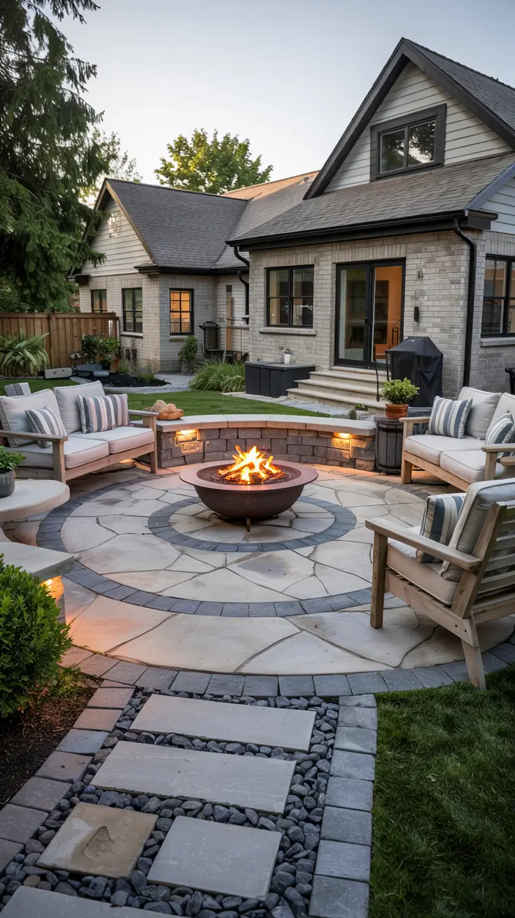 Patio with Fire Pit 2026: Modern Backyard Design Ideas with Pergola, Pool & Dining Area