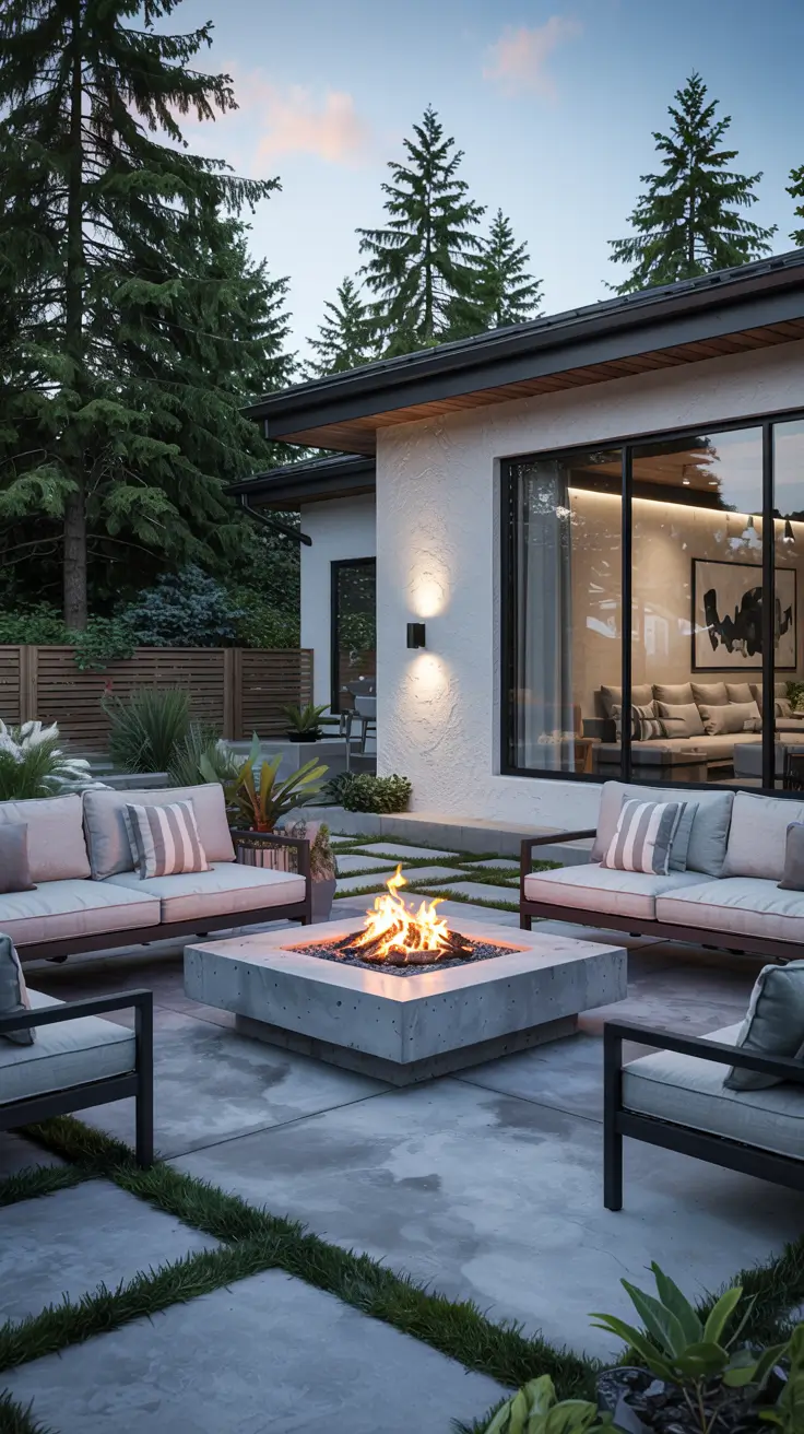 Patio with Fire Pit 2026: Modern Backyard Design Ideas with Pergola, Pool & Dining Area