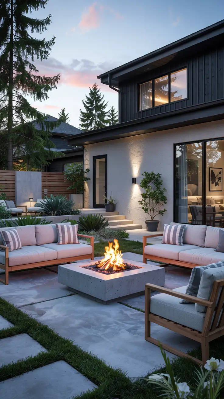 Patio with Fire Pit 2026: Modern Backyard Design Ideas with Pergola, Pool & Dining Area