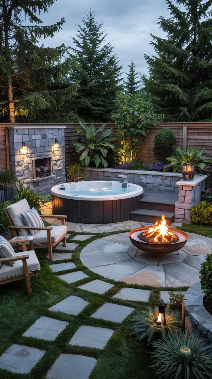 Patio with Fire Pit 2026: Modern Backyard Design Ideas with Pergola, Pool & Dining Area