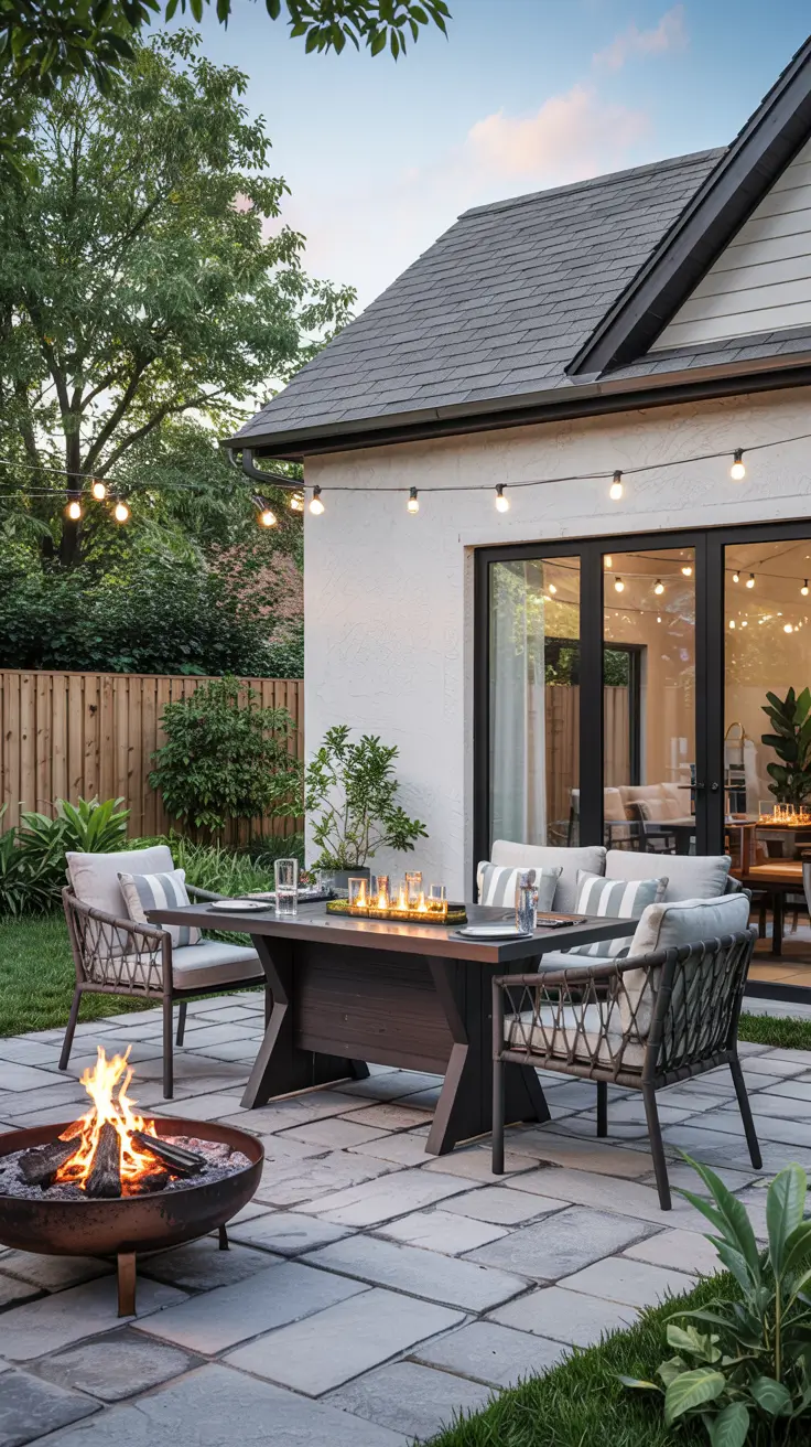 Patio with Fire Pit 2026: Modern Backyard Design Ideas with Pergola, Pool & Dining Area