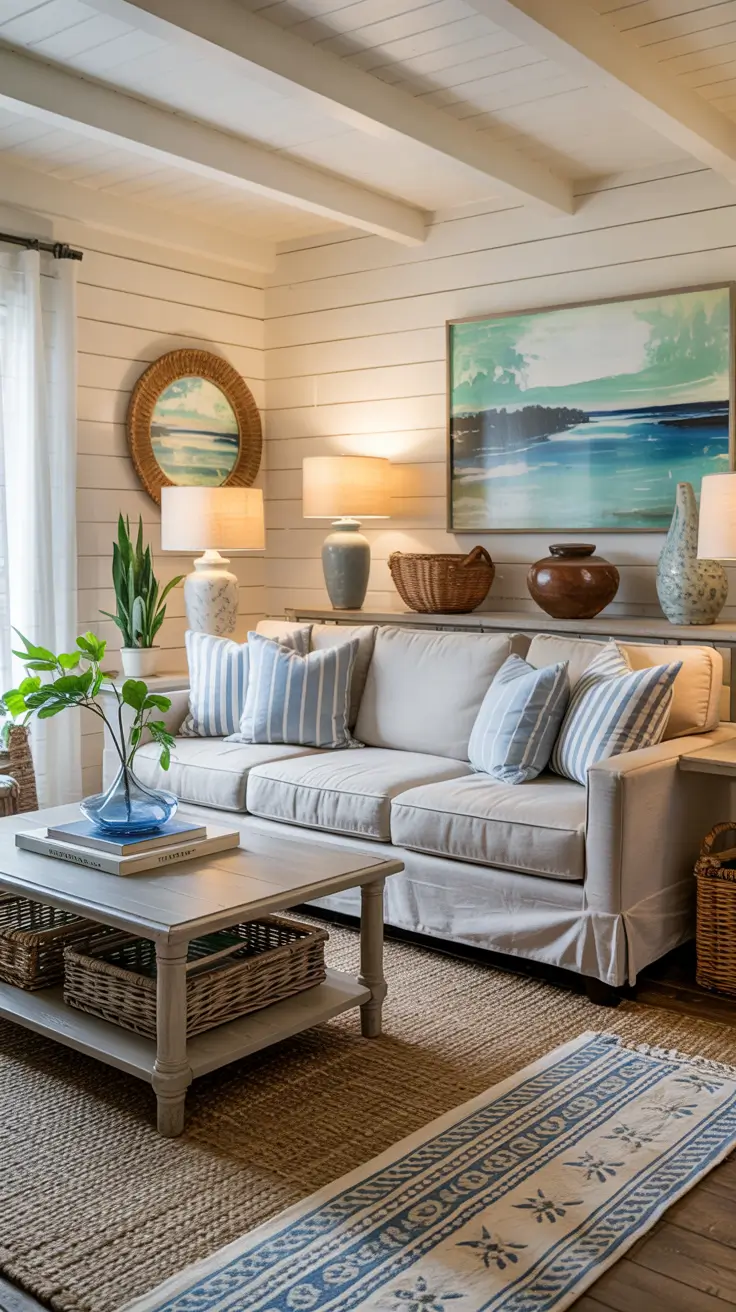 Coastal Living Room Ideas Summer 2026 - Fresh Interior Design & Decor Trends