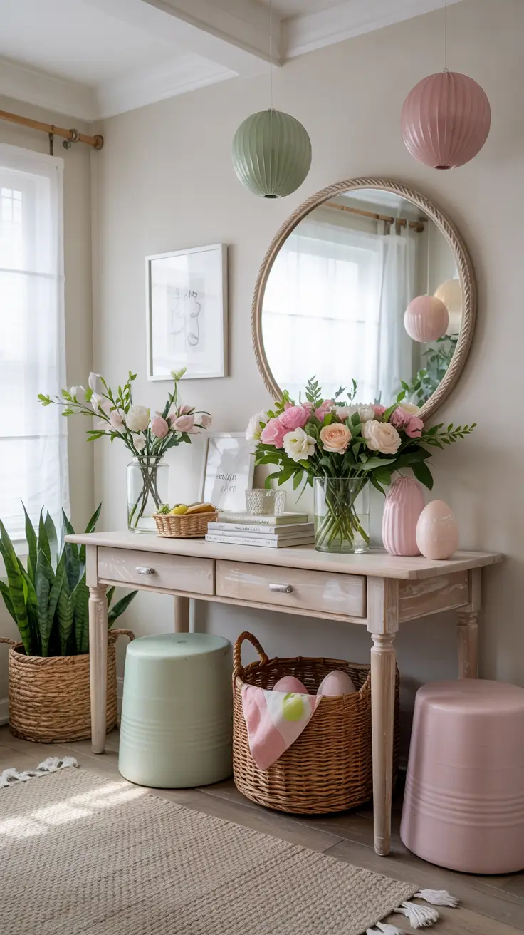 Easter Entryway Decor Ideas 2026: Spring, Farmhouse & DIY Table Styling