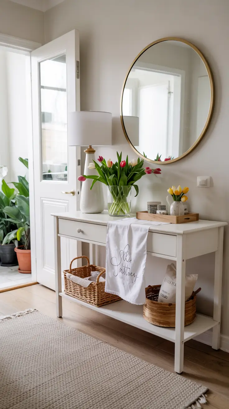 Easter Entryway Decor Ideas 2026: Spring, Farmhouse & DIY Table Styling