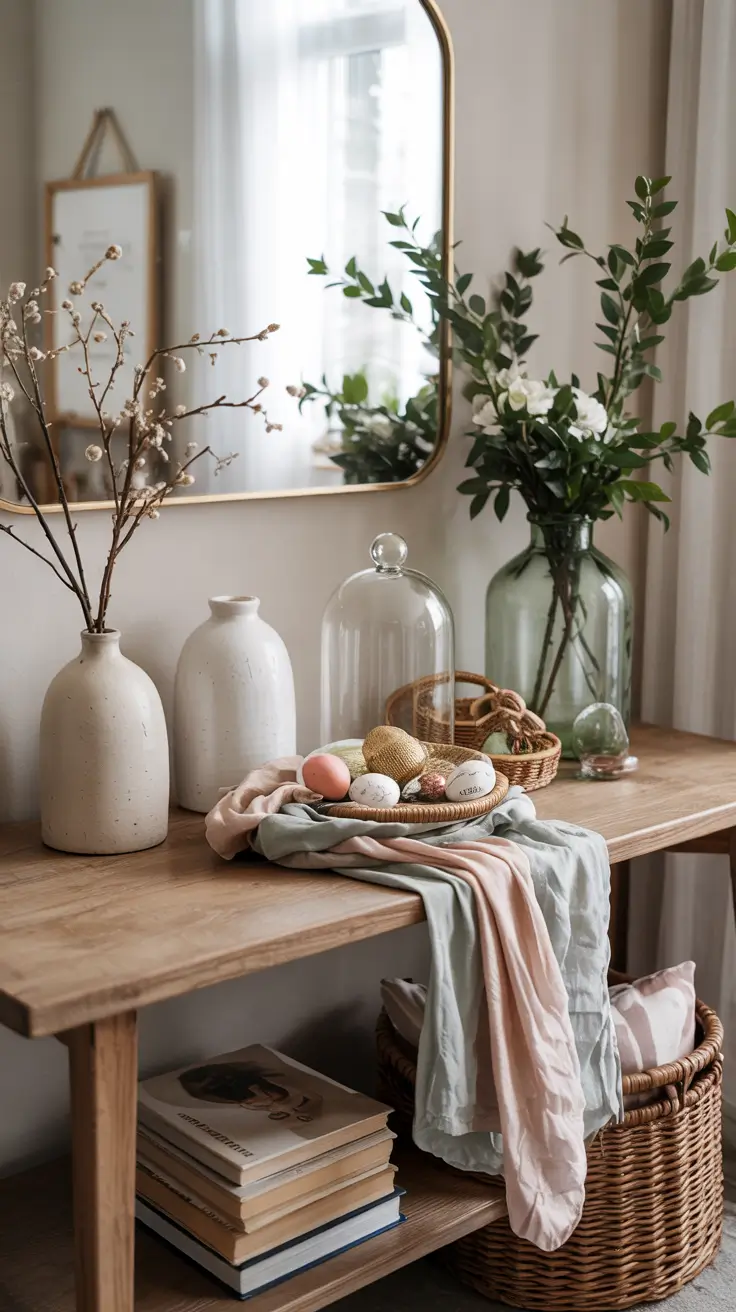 Easter Entryway Decor Ideas 2026: Spring, Farmhouse & DIY Table Styling