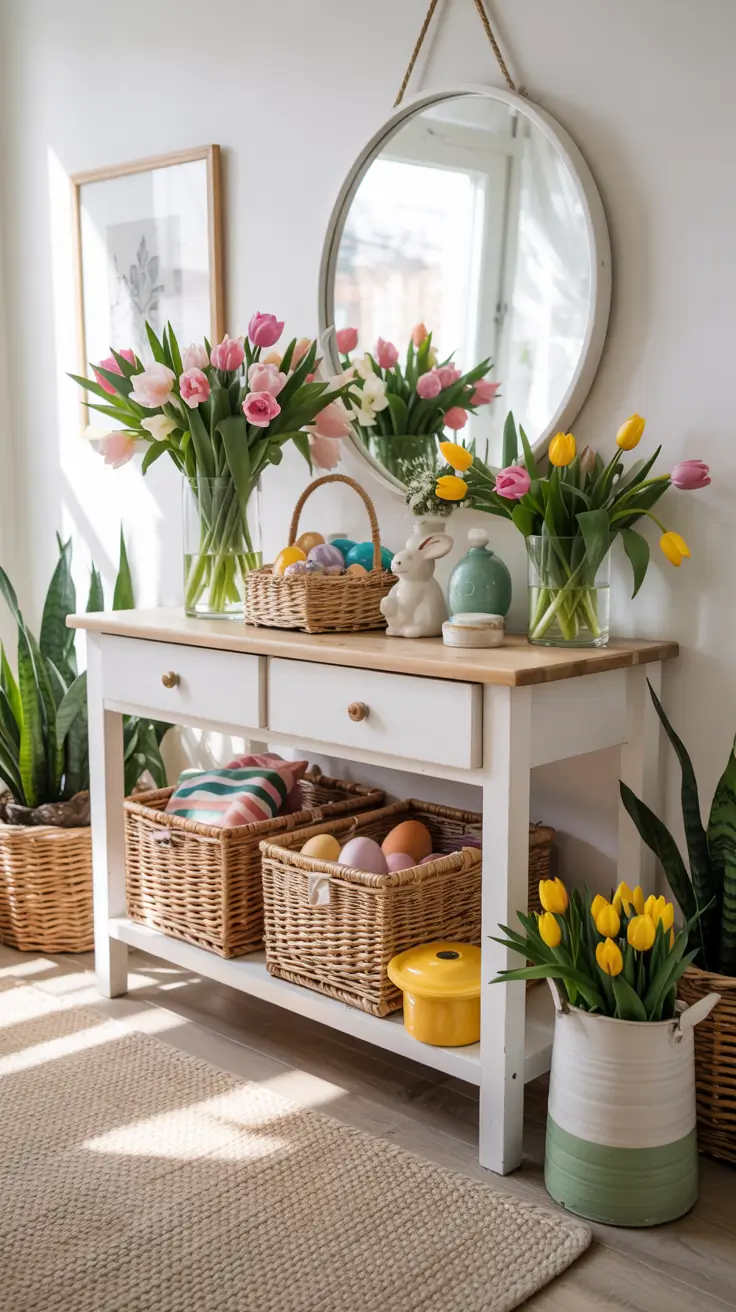 Easter Entryway Decor Ideas 2026: Spring, Farmhouse & DIY Table Styling