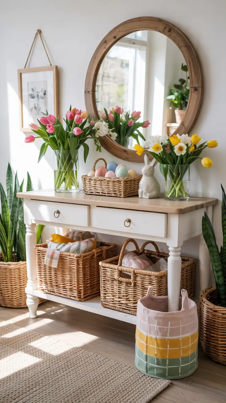 Easter Entryway Decor Ideas 2026: Spring, Farmhouse & DIY Table Styling