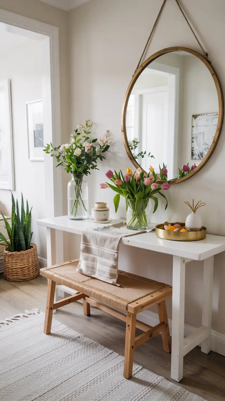 Easter Entryway Decor Ideas 2026: Spring, Farmhouse & DIY Table Styling