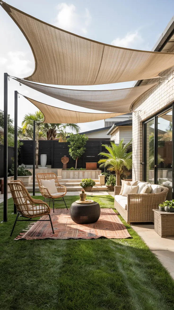 Shade Sail Backyard Ideas 2026: Stylish Sun Sail Designs for Modern Outdoor Spaces