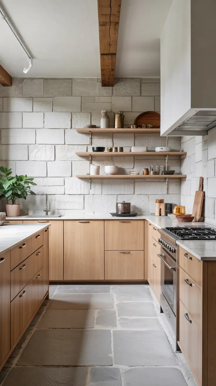 Stone Wall Kitchen Ideas 2026: Rustic, Farmhouse & Modern Textured Designs