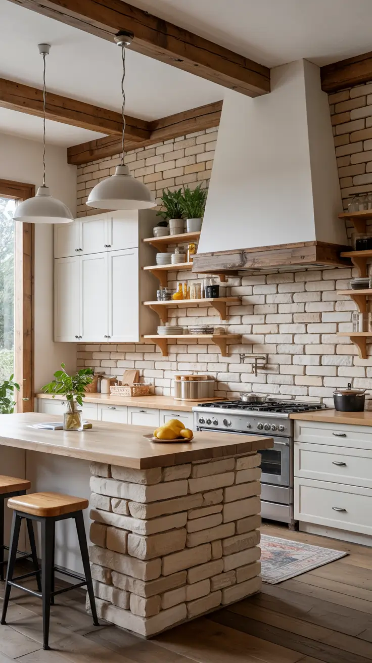 Stone Wall Kitchen Ideas 2026: Rustic, Farmhouse & Modern Textured Designs