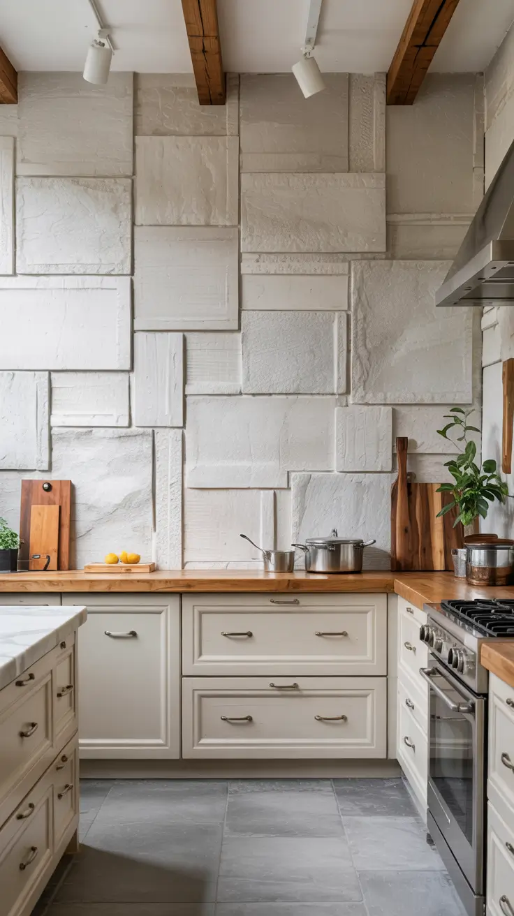 Stone Wall Kitchen Ideas 2026: Rustic, Farmhouse & Modern Textured Designs