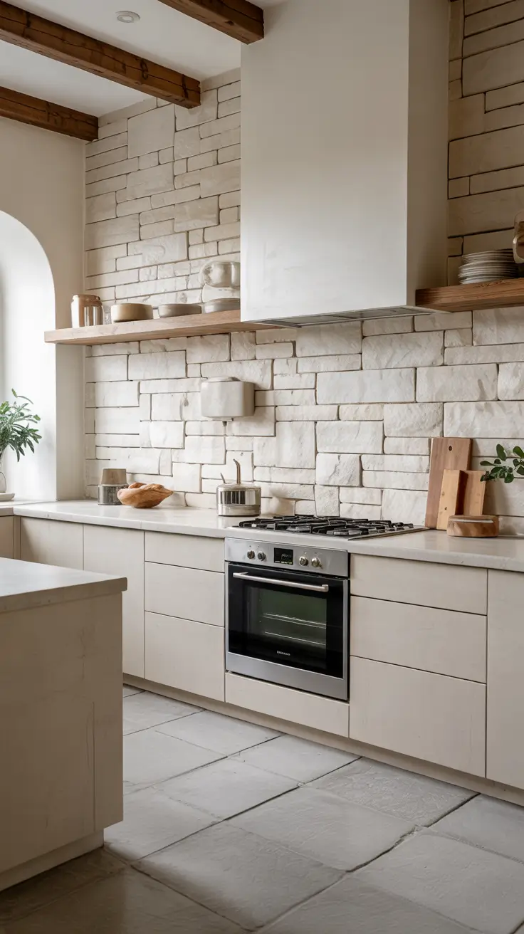 Stone Wall Kitchen Ideas 2026: Rustic, Farmhouse & Modern Textured Designs