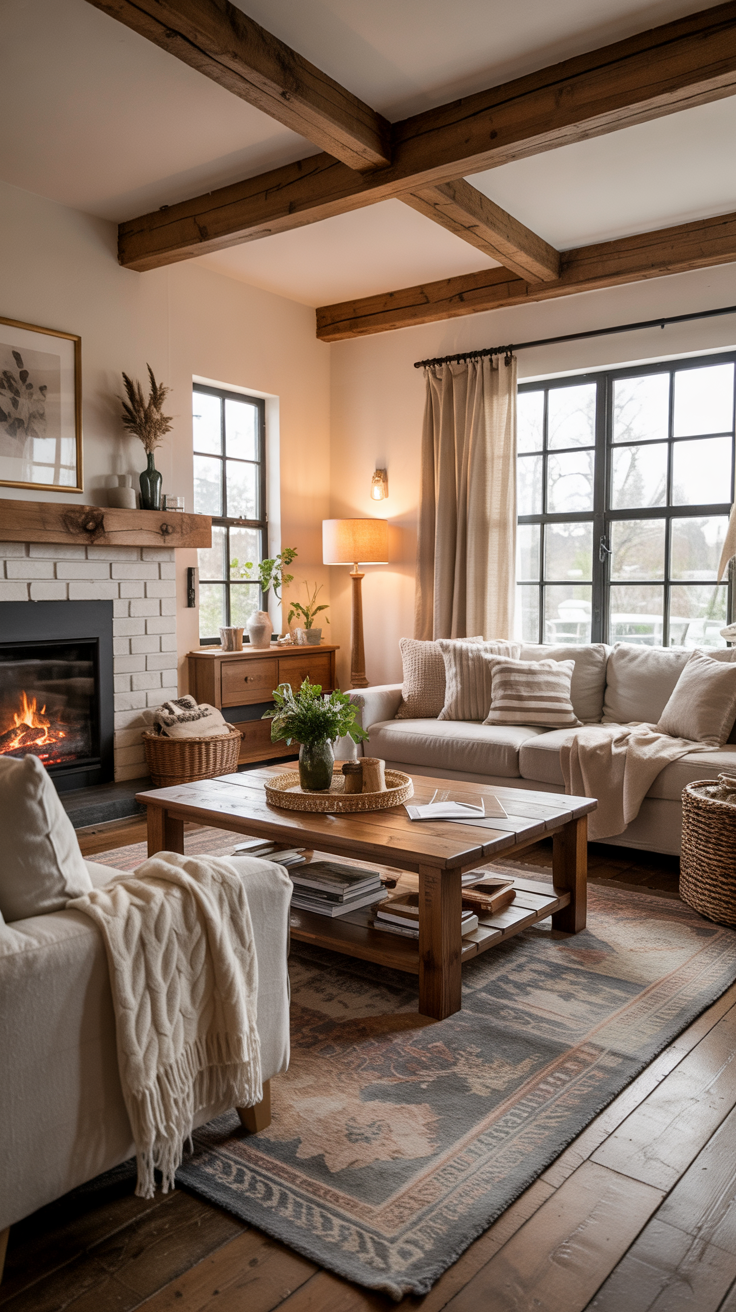 Farmhouse Living Room 2026: Modern, Cozy and Rustic Design Ideas