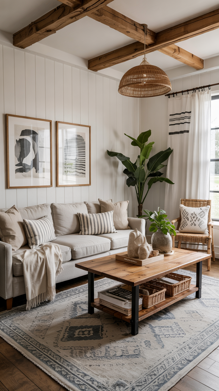 Farmhouse Living Room 2026: Modern, Cozy and Rustic Design Ideas