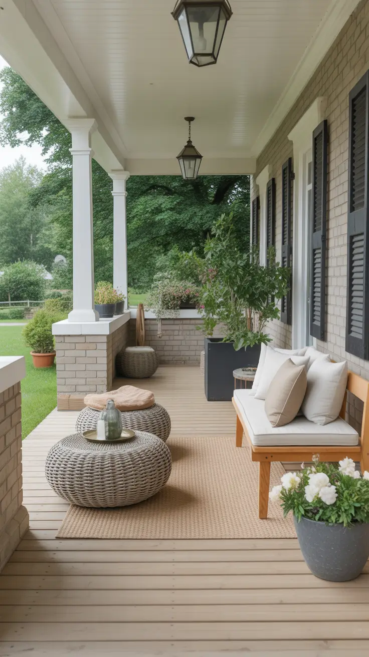 Summer Front Porch Decor Ideas 2026 - Stylish Outdoor Spaces with Rocking Chairs, Flower Pots and Farmhouse Charm