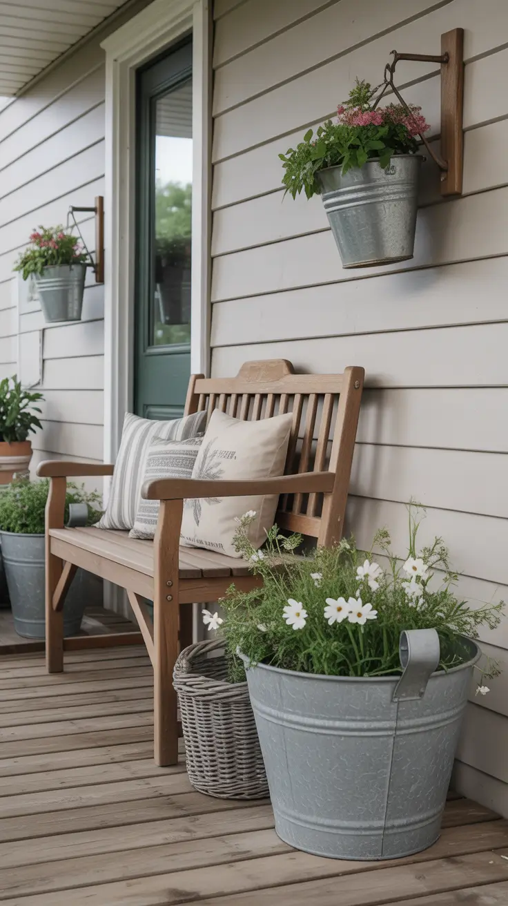 Summer Front Porch Decor Ideas 2026 - Stylish Outdoor Spaces with Rocking Chairs, Flower Pots and Farmhouse Charm