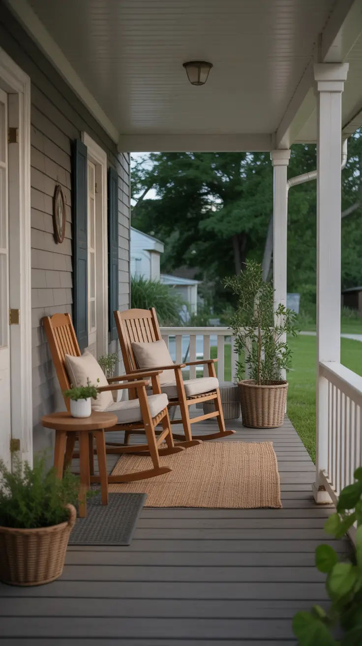 Summer Front Porch Decor Ideas 2026 - Stylish Outdoor Spaces with Rocking Chairs, Flower Pots and Farmhouse Charm