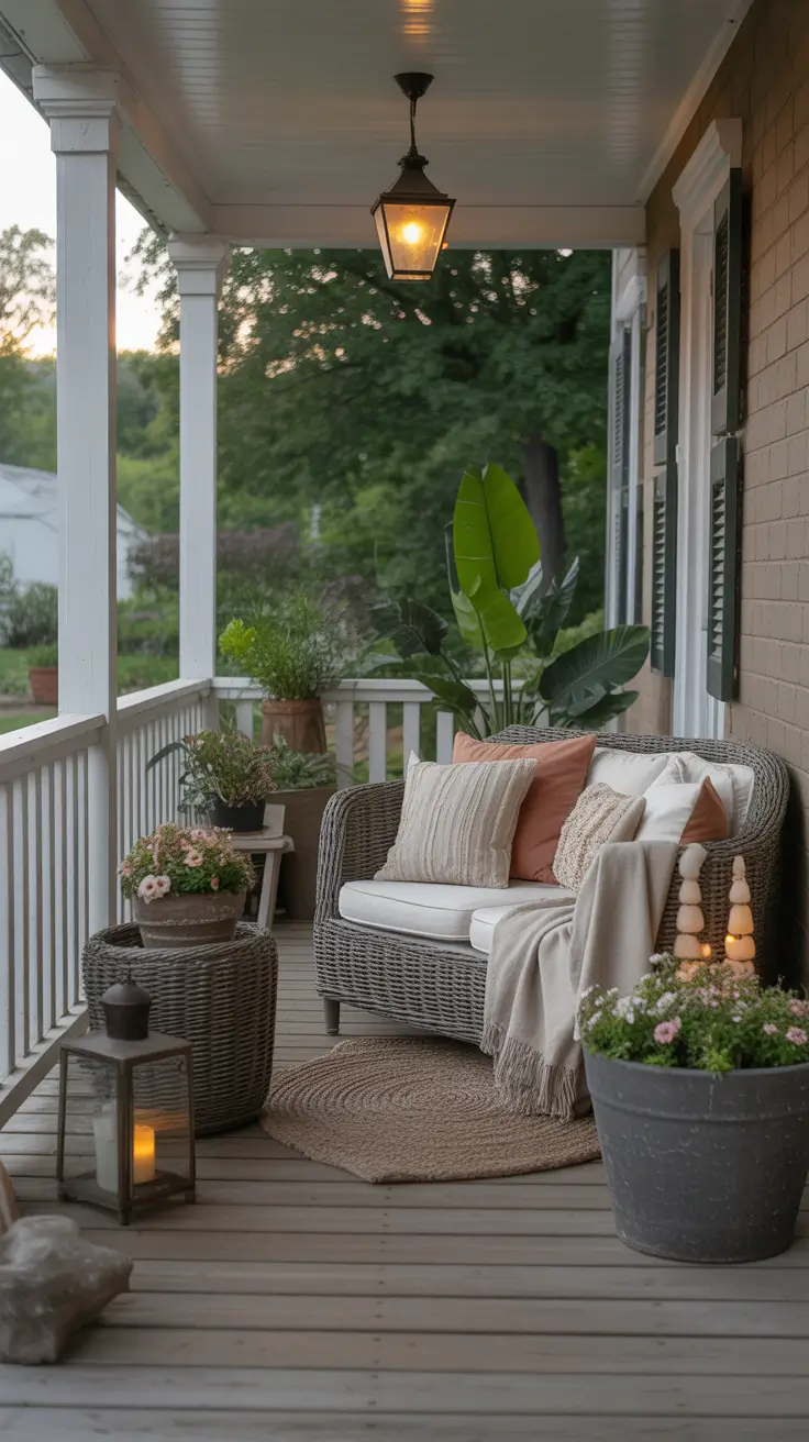 Summer Front Porch Decor Ideas 2026 - Stylish Outdoor Spaces with Rocking Chairs, Flower Pots and Farmhouse Charm
