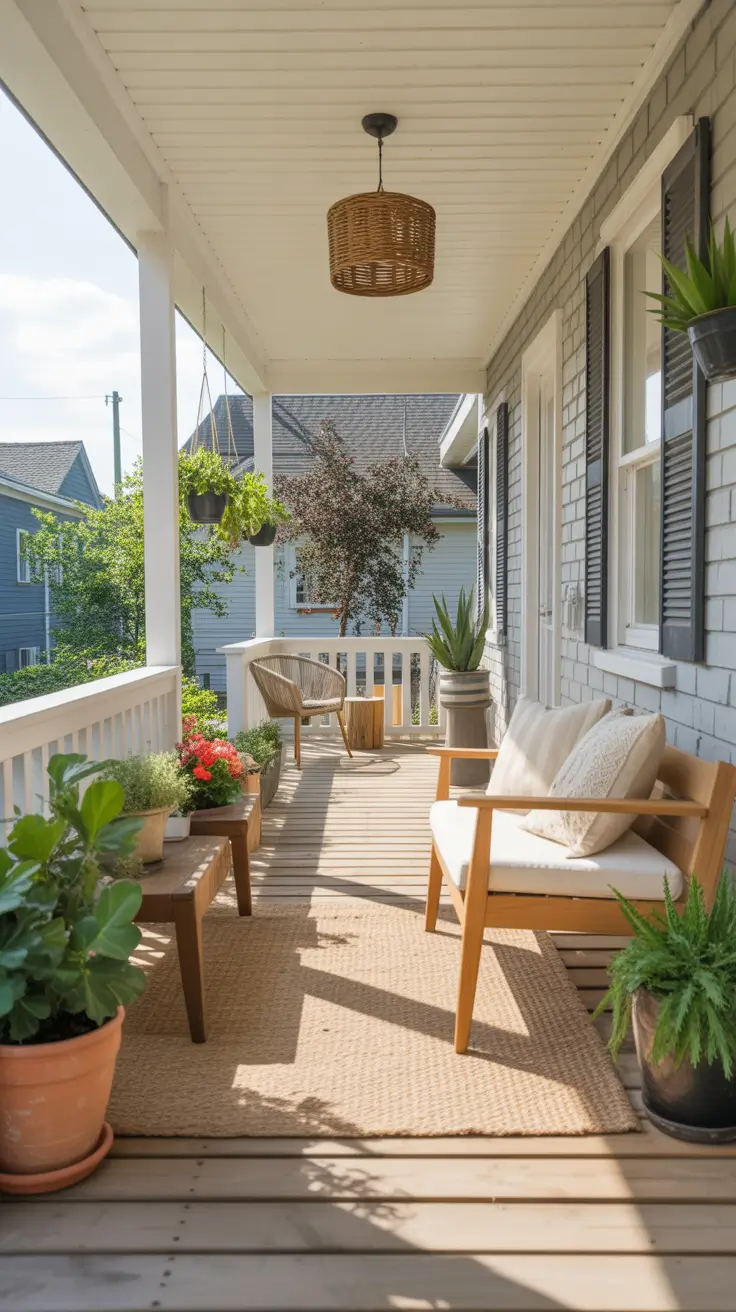 Summer Front Porch Decor Ideas 2026 - Stylish Outdoor Spaces with Rocking Chairs, Flower Pots and Farmhouse Charm