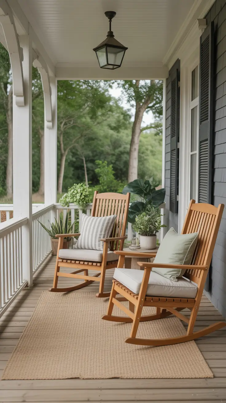 Summer Front Porch Decor Ideas 2026 - Stylish Outdoor Spaces with Rocking Chairs, Flower Pots and Farmhouse Charm