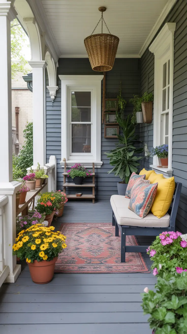 Summer Front Porch Decor Ideas 2026 - Stylish Outdoor Spaces with Rocking Chairs, Flower Pots and Farmhouse Charm