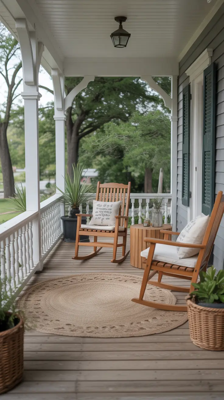 Summer Front Porch Decor Ideas 2026 - Stylish Outdoor Spaces with Rocking Chairs, Flower Pots and Farmhouse Charm